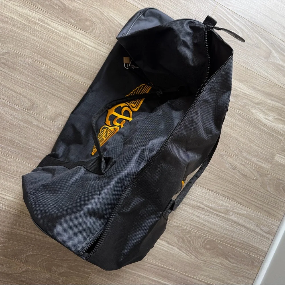 Breitling Swiss Large Logo Nylon Boston Travel Bag Made in Italy Black